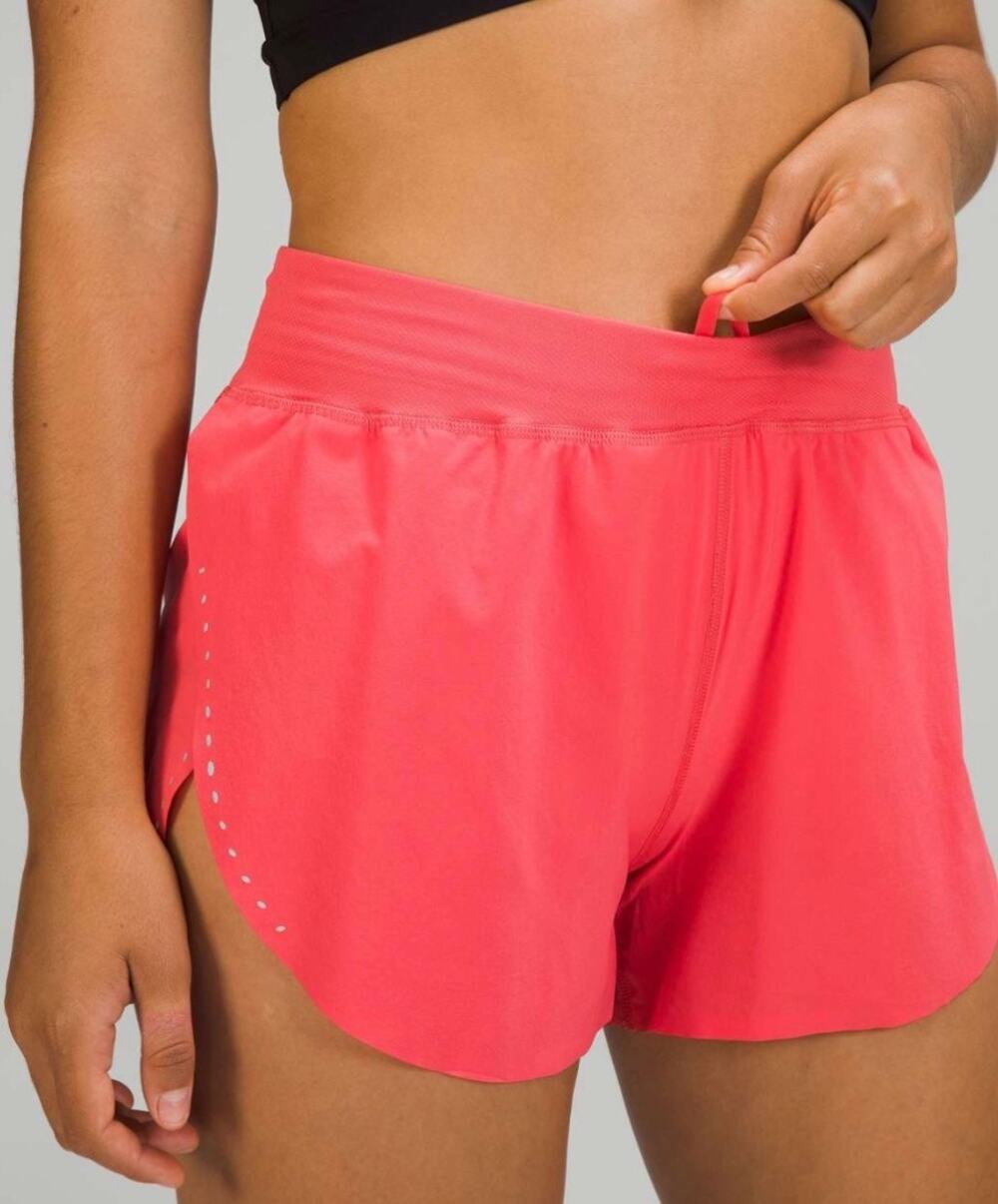 Lululemon Find Your Pace High-Rise Lined Shorts 3” Pale Raspberry Size 4 EUC